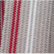 20mm Striped Elastic - grey red/white stripe